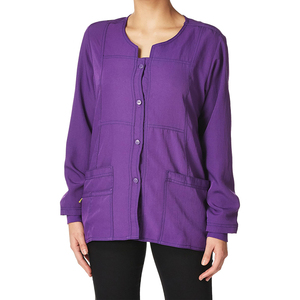 Blouse médicale sportive pour femme, modèle 2024, personnalisée, à boutons, en sergé Spandex/Polyester, haute qualité, uniforme médical OEM - Product Image 1