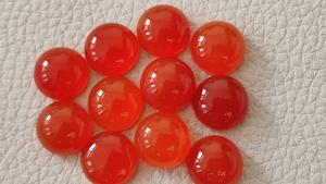 หินควอตซ์เหลี่ยมเพชรพลอยธรรมชาติอัญมณีทรงหลวมอัญมณีทรงไข่อาเกตสีแดงส้มแบบปรับแต่งได้ - Product Image 4