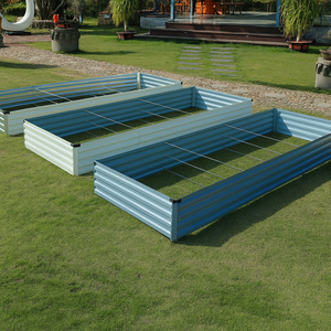 Gran 12x4x1ft Cama de jardín elevada de acero galvanizado Caja de maceta de metal para exteriores para decoración de jardín Fábrica Productos al por mayor - Product Image 3