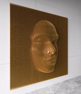 Art déco tendance, art mural ondulé paramétrique, visage féminin, anniversaire, fichiers de découpe CNC numériques, bois fait à la main, prix bas - Product Image 6