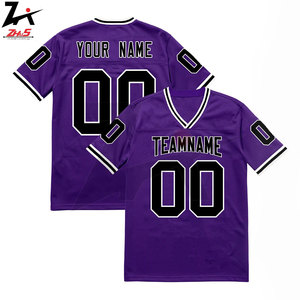 Camiseta de fútbol americano de malla transpirable para hombre con logotipo personalizable de secado rápido de alta calidad, camiseta de fútbol americano juvenil de poliéster - Product Image 5