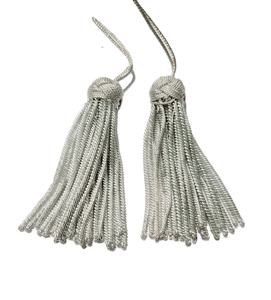 Premium 100% poliéster metálico requisito personalizado Logo al aire libre borla flecos para venta al por mayor encaje - Product Image 5