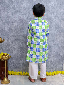 Pijama Kurta para niños de tamaño personalizado de último diseño para ropa de boda Vestido informal indio para niños a precio a granel - Product Image 4