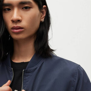 Chaqueta Bomber para Hombre, Acolchada, Entallada, Ligera, de Invierno, Estilo Piloto, con Cremallera Completa, Transpirable - Product Image 2