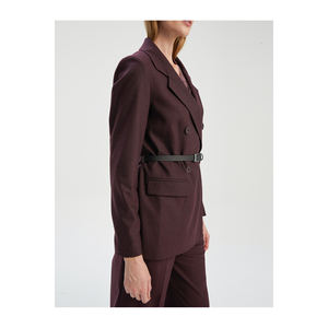 Chaqueta con Cinturón de Mezcla de Viscosa para Mujer BGN con Diseño Detallado Modelo W24J067 - Product Image 4