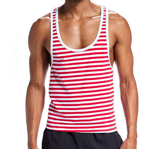 Débardeur personnalisé en coton pour hommes, fitness, entraînement musculaire, prix bas OEM Débardeur pour hommes Débardeur noir de gymnastique - Product Image 3