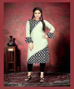 Lancement d'un nouveau travail de broderie en coton à la mode Kurti vente en gros prix le plus bas vêtements ethniques vêtement - Product Image 3