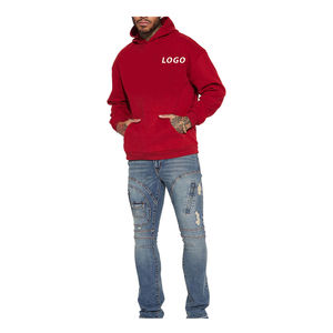 Sudadera con Capucha de Felpa 100% Algodón de Alta Calidad con Logotipo Personalizado 2025, Estampado Digital Extra Grande, Impermeable, Lisa Teñida para Otoño - Product Image 3