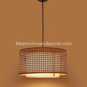 โคมไฟทรงกลมสำหรับห้องนั่งเล่นทำจากหวายธรรมชาติโคมระย้าในห้องนั่งเล่นโคมไฟตกแต่งบ้านใหม่ - Product Image 1