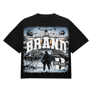 T-shirt en coton épais pour hommes | T-shirt à impression graphique personnalisé de haute qualité - Product Image 2