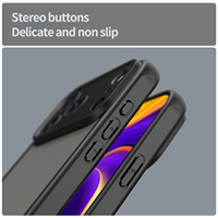 Coques de téléphone portable robustes antichoc en TPU+PC avec finition mate effet soie pour 17 Air Pro Max