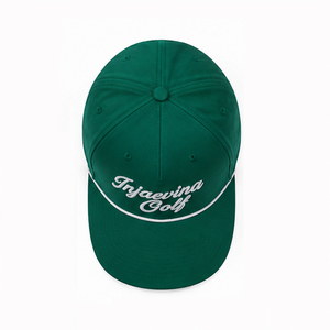Casquette de golf verte à 5 panneaux, broderie 3D, casquette de baseball unisexe structurée, résistante à l'eau, avec logo lettre brodé sur le devant, modèle courant - Product Image 4