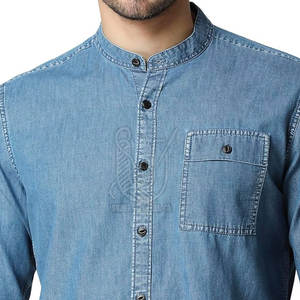 Chemise en jean pour homme, vêtement de mode, respirante, 100% coton, séchage rapide, personnalisable, vente chaude, taille personnalisée - Product Image 5