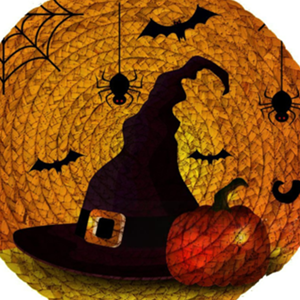 Eco-friendly Handmade <b>Jute</b> Seagrass Halloween Carpet and <b>Rug</b> Halloween Decor Customized Size for Kid Wholesales Home Decor - Product Image 3