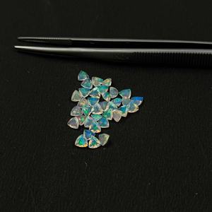 3mm Natural Ethiopian Opal Faceted Trillion Multi Fire Play Loose Crystal Stone All Type Jewelry Making Custom Order Available - Product Image 3