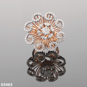 แหวนแต่งงานค๊อกเทลเพชรทรงกลมเจียระไนแบบสวยงามสำหรับผู้หญิง14K/18K พร้อม1.75เฉพาะตัวสำหรับห้องปฏิบัติการได้รับการรับรองจาก IGI - Product Image 3