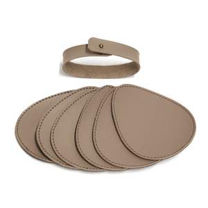 Juego de posavasos de cuero PU con diseño europeo moderno, regalo de Navidad/Año Nuevo para cenas, bodas, bares, tazas de café, almohadillas de té - Product Image 6