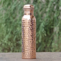 Bouteille d'eau écologique en cuivre pur avec couvercle à vis, compatible lave-vaisselle, style américain, pour boissons en extérieur