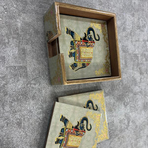 Posavasos de Madera de Estilo Moderno para el Hogar, Bandejas de Almacenamiento K S Exports 4x4 - Product Image 1