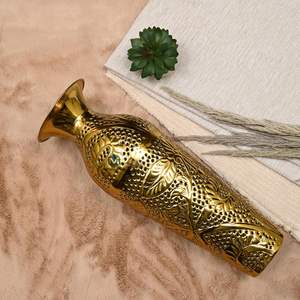 Jarrón de flores de diseño martillado Vintage moderno para sala de estar, decoración saludable para el hogar, artículos elegantes de decoración del hogar para sala de estar - Product Image 4