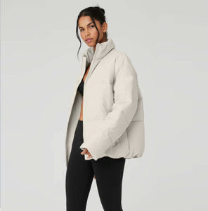Veste en coton à capuche personnalisée en usine Manteau d'hiver décontracté pour femmes en polyester imperméable polyvalent pour l'extérieur - Product Image 2