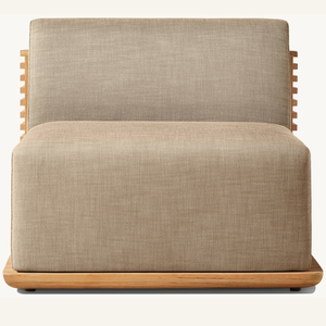 Canapé en teck de style moderne pour une personne, pour usage extérieur, avec mousse douce et durable - Product Image 1