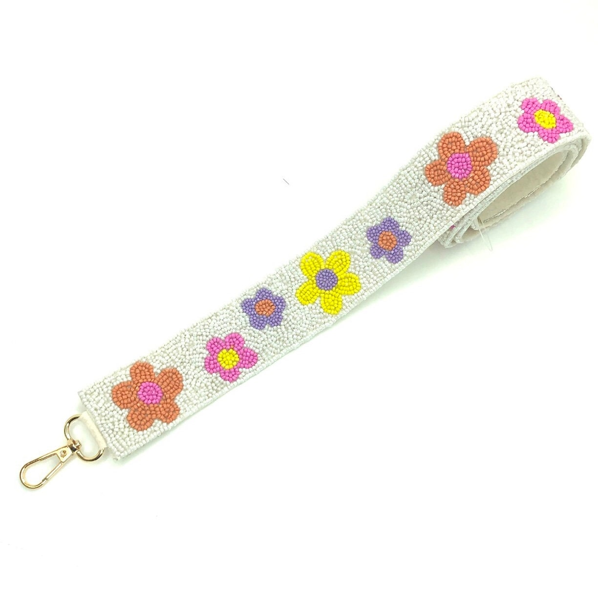 Custom logo beaded embroidery bag straps for fashion handbag Tote and Handbags Bag Parts & Accessories Seed Beads Strap