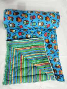 Handmade <b>Vintage</b> 100% Cotton Flannel <b>Quilt</b> Red Block Printed Machine Washable for Adults-King & Twin Sizes for Home & Hotel Use - Product Image 5