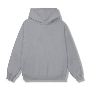 420G invierno nueva sudadera gruesa sin bolsillo suelta manga larga Otoño e Invierno Unisex Color sólido Sudadera con capucha logotipo personalizado - Product Image 2
