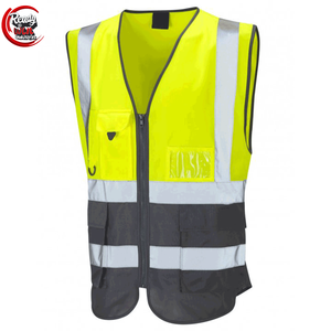 เสื้อกั๊กนิรภัยสะท้อนแสงสะท้อนแสงสำหรับผู้ใหญ่โลโก้แบบปรับแต่งได้ผ้าโพลีเอสเตอร์ระบายอากาศสำหรับคนทำงานกลางแจ้ง - Product Image 6