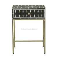 Table de chevet de luxe en incrustation d'os et de nacre faite à la main pour l'Inde