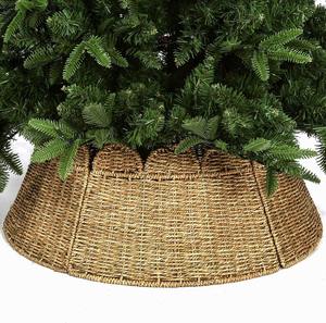 Cesta de paja tejida para soporte de árbol, cafetería, decoración festiva para el hogar, árboles de algas marinas, anillo de cuello, precio bajo - Product Image 3
