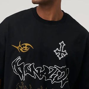 Vente en gros de t-shirt Streetwear | T-shirt surdimensionné avec logo personnalisé | Fabricant de chemise en coton décontracté Hip Hop OEM - Product Image 6