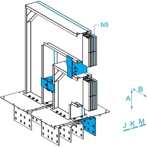 สำหรับอุปกรณ์จ่ายไฟ SCHNEIDER ELECTRIC KTA5000ER45 CANALIS KT 4X5000AL พร้อมชุดจ่ายไฟ ER N5 - Product Image 1