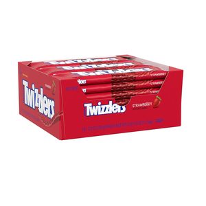 TWIZZLERS Twists, bonbons à la saveur de fraise, style réglisse, emballages de bonbons moelleux, 2,5 oz (18 unités) - Product Image 5