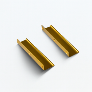 Tiradores de acero inoxidable minimalistas modernos contemporáneos Diseño oculto empotrado de aluminio dorado para armarios de cocina Armarios - Product Image 4