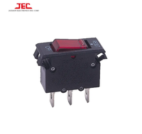 Interrupteur à bascule pour disjoncteur haute tension, éclairage rouge, 250VAC, nylon # Boîtier 66 94V2, durée de vie mécanique de 10 000 heures, marque JEC, ULCUL