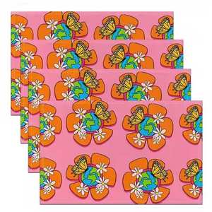 Suministro a granel de material de algodón puro bordado Mantel Individual de sublimación de forma personalizada con logotipo - Product Image 4