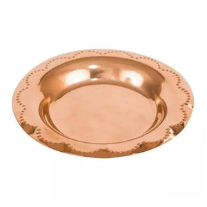 Plaques finies en cuivre à bordure de conception martelée Plaque de chargeur en métal de couleur personnalisée pour la maison et les cafés et les cantines - Product Image 6