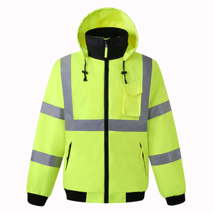 Clase 3 Seguridad personalizada Ropa DE TRABAJO impermeable Invierno Chaqueta reflectante de alta visibilidad Ropa - Product Image 3