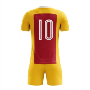 ชุดฟุตบอลแบบกำหนดเอง ชุดยูนิฟอร์มฟุตบอลครบชุด โพลีเอสเตอร์ 100% ระบายอากาศได้ดี พร้อมชื่อทีม ชื่อผู้เล่น ชุดฝึกซ้อม - Product Image 1