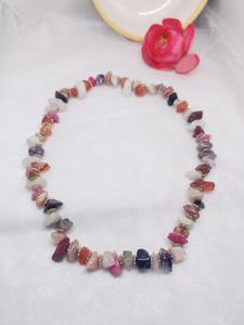 Collier en perles de résine avec puce de pierre précieuse Aurora pour femmes, bijoux tendance, collier à perles, à porter - Product Image 2