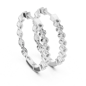 Boucles d'oreilles fantaisie en diamant pour femmes, pierres cultivées en laboratoire, or blanc/jaune/rose, certifiées IGI, bijoux de luxe tendance - Product Image 1