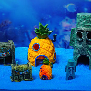 Style moderne dessin animé ananas Aquarium paysage PVC résine artisanat décor pour aquariums décoration Style 3 - Product Image 6