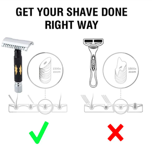 Anaaif มีดโกนโลหะขอบสองด้านคุณภาพสูงสำหรับผู้ชายที่มีคุณภาพสูงชุบด้วยเหล็กสีโรสโกลด์กำจัดขนใต้วงแขนขนมปังดูแลส่วนบุคคล - Product Image 2