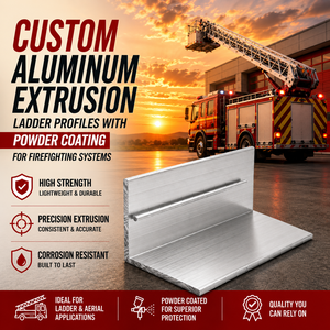 Custom Aluminum Extrusion Ladder Profiles with Powder Coating for Firefighting Systems - Product Image 2