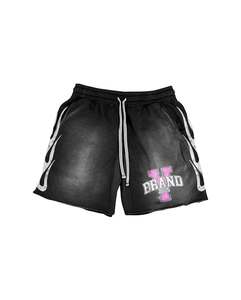 Ensemble deux pièces de t-shirts et de shorts graphiques avec impression de logo personnalisée, ensemble d'été de chemises et de shorts de 2 pièces, survêtement lavé à l'acide pour hommes - Product Image 4