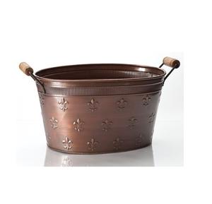 Beau seau à glace en cuivre avec des détails martelés à la main pour refroidir les boissons classiques et le décor de fête avec une finition antique luxueuse - Product Image 2