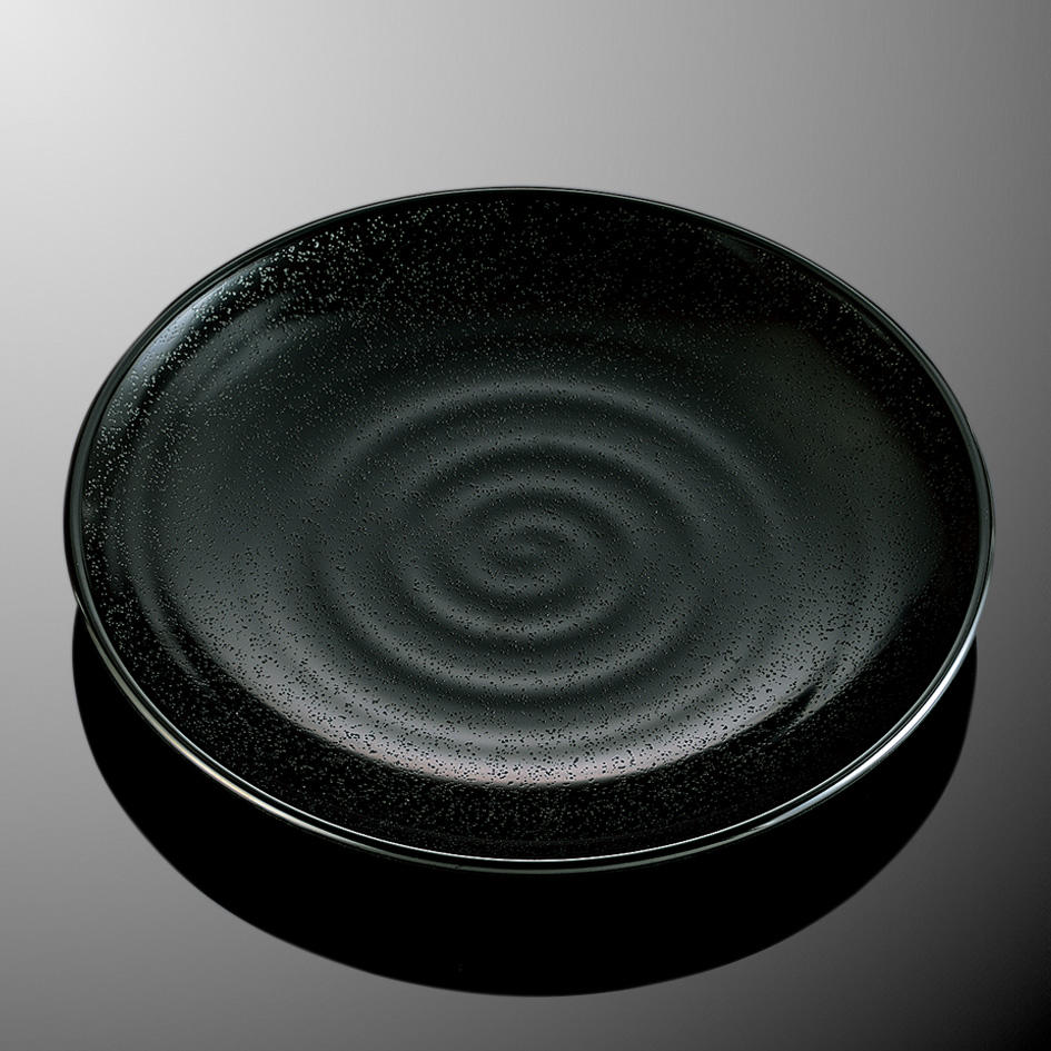 แผ่นกลมสีดำ27ซม