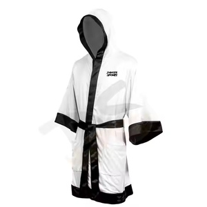 2025 logotipo personalizado y patrón de impresión bata de boxeo de satén para adultos productos de boxeo para adultos de alta calidad - Product Image 3
